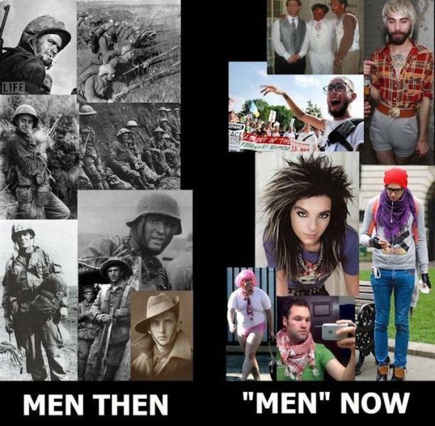 Are most men today pathetic excuse compared to men 80 years ago?