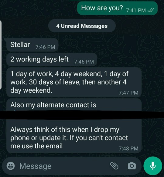 My boyfriend is about to go on a trip to Hawaii by himself for 10 days. He gave me his email in case Im not able to contact him. Why?
