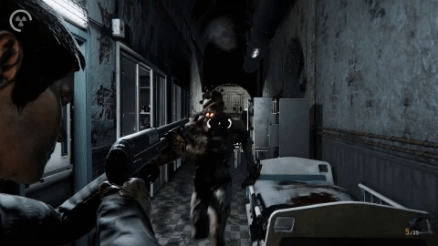 Video of Scoring points shooting people in video game