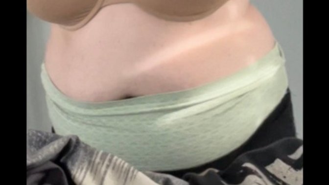 Does anyone else tuck their tummy into their workout pants so it looks smaller?