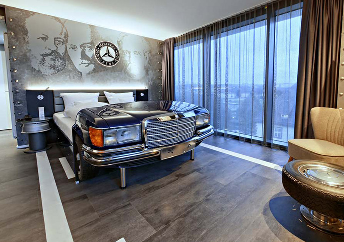 Which of these 7 bedrooms at the V8 Hotel Motorworld is your favorite, what room would you stay in?
