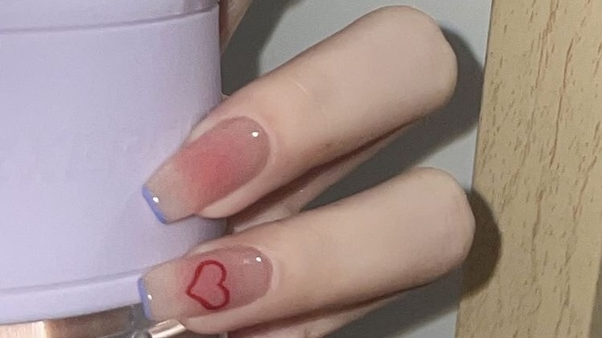 Would nails like these (without the hearts) look cute to you?