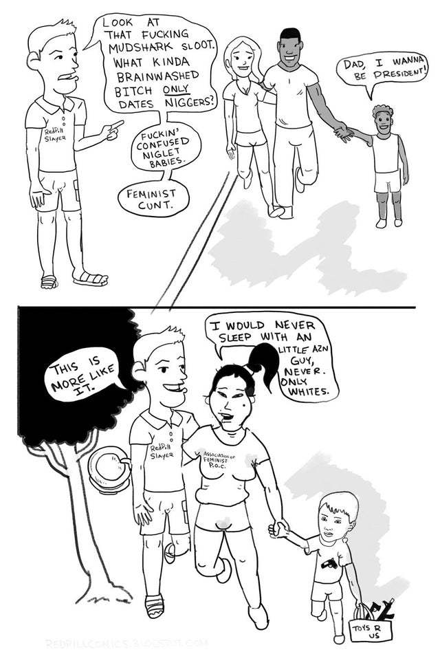 Asian female who feels inferior to white male couple