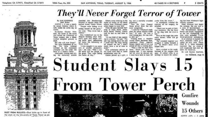 Starting with the UT tower shooting, do you believe the mass shooting are false flags by the globalists, to get people to accept gun control?