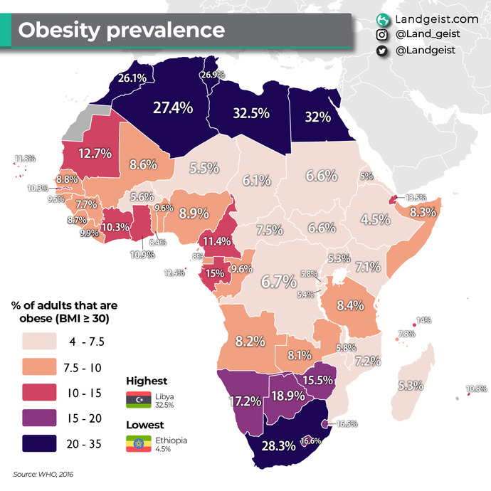 Are there obese people in Africa?