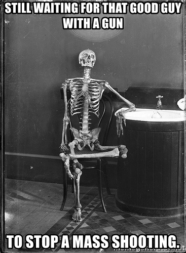 Should we put to rest the NRA (National Rifle Association) myth, The only thing that stops a bad guy with a gun is a good guy with a gun?