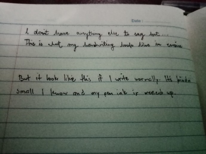 What does your handwriting look like?