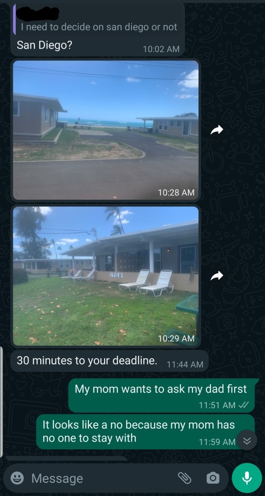 My boyfriend, while on vacation told me I have a deadline to let him know about whether or not I can go on a boat ride with him. Is he being a jerk?
