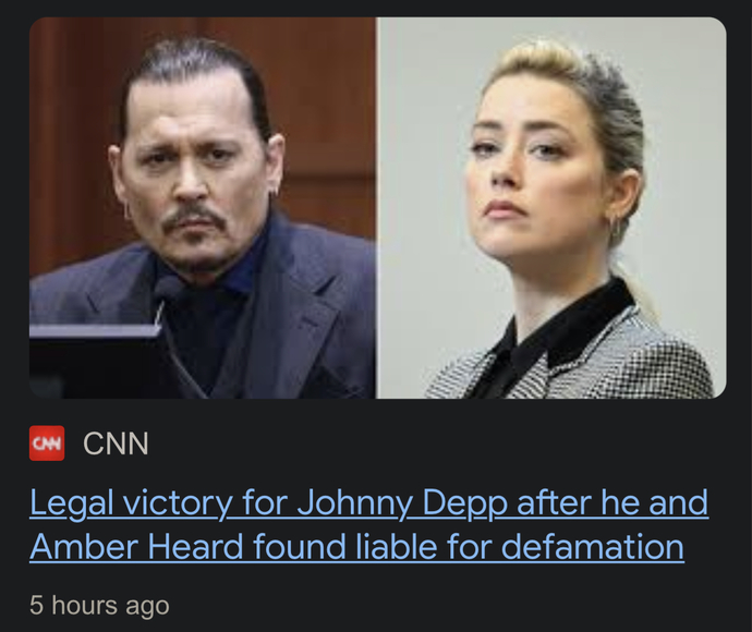 Does it matter that Depp’s reputation was tarnished by their previous court case…not really Amber?