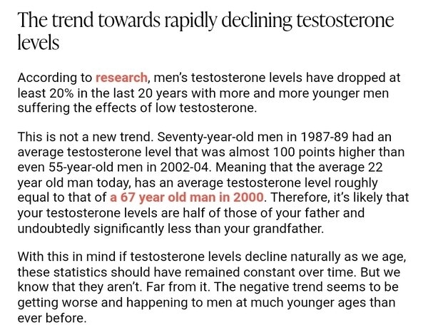 Young men, do you feel that you have low testosterone levels?