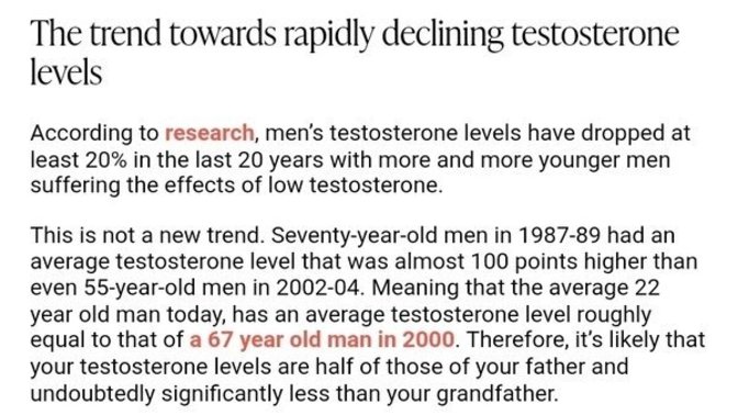 Young men, do you feel that you have low testosterone levels?