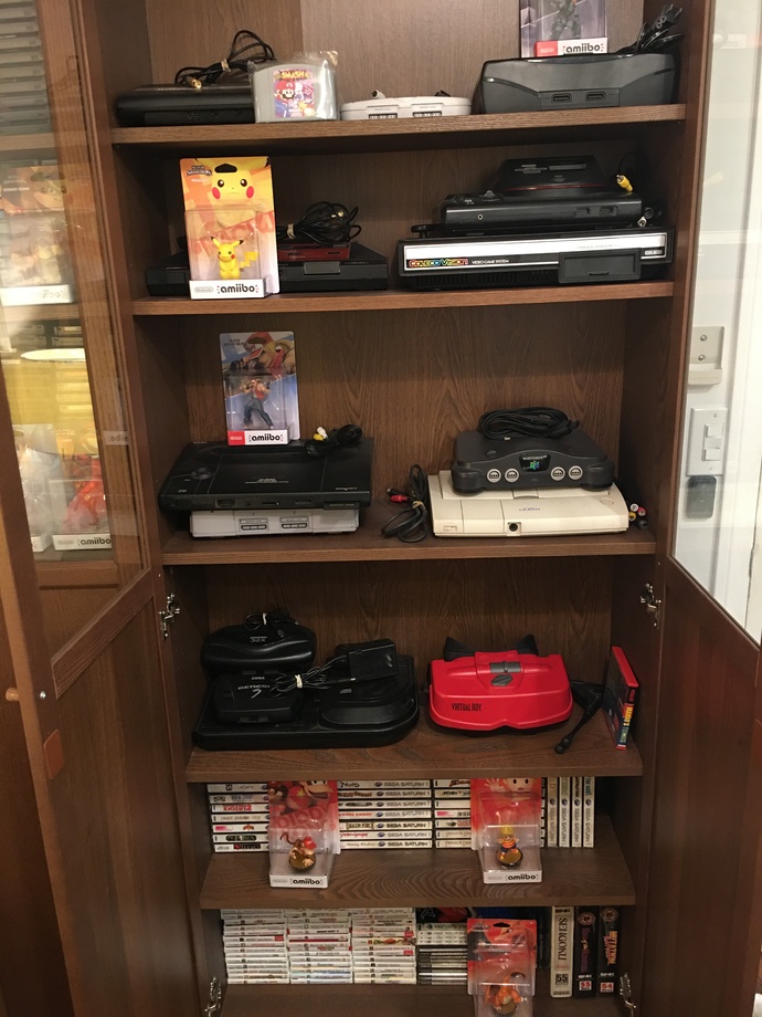 Some of my game consoles. Also retro stuff mostly