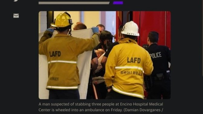 My god…stabbing spree in Encino proves gun control won’t work! Right?