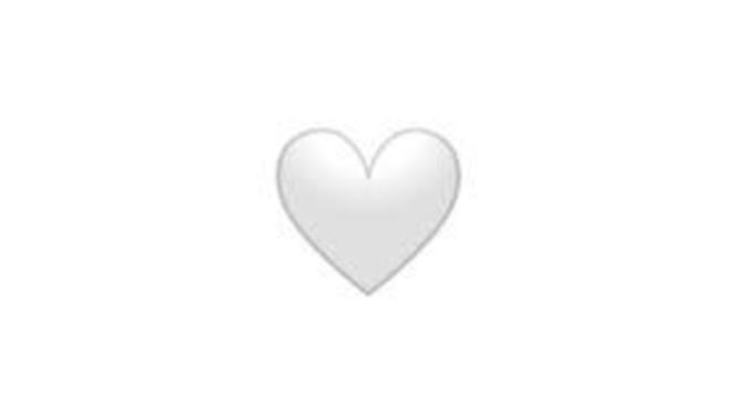 What could a white heart emoji mean?