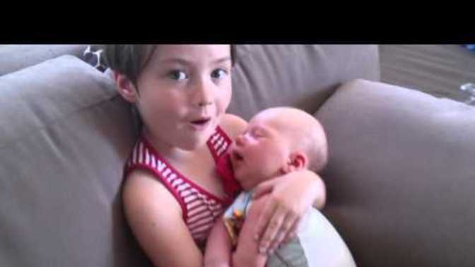 Who is better at treating a baby of the opposite sex, a big brother or big sister?