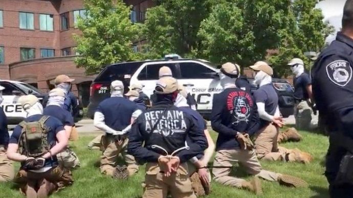 US white supremacists arrested at Idaho pride event