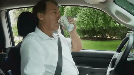 HAPPY Friday MORNING! Driving to work a car cuts in front of you slam the breaks & drink bathes all of you & the interior of your car? Can you Relate?