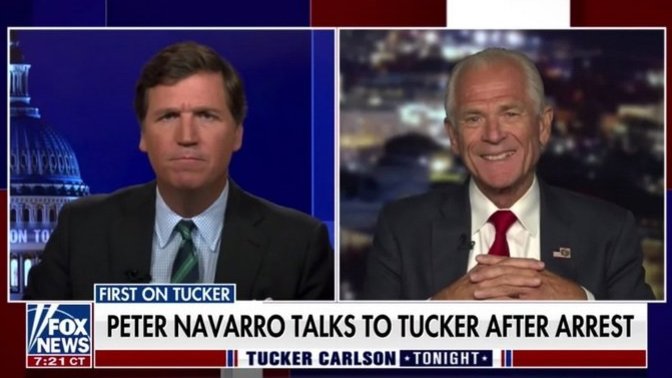 What is the propensity that those who watch Fox News and seen Peter Navarro on Sucker Carlson show who cried "I was in shackles" is a dumb?