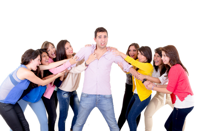 Why are these women fighting over this man?