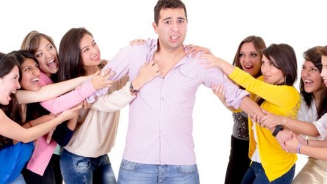 Why are these women fighting over this man?