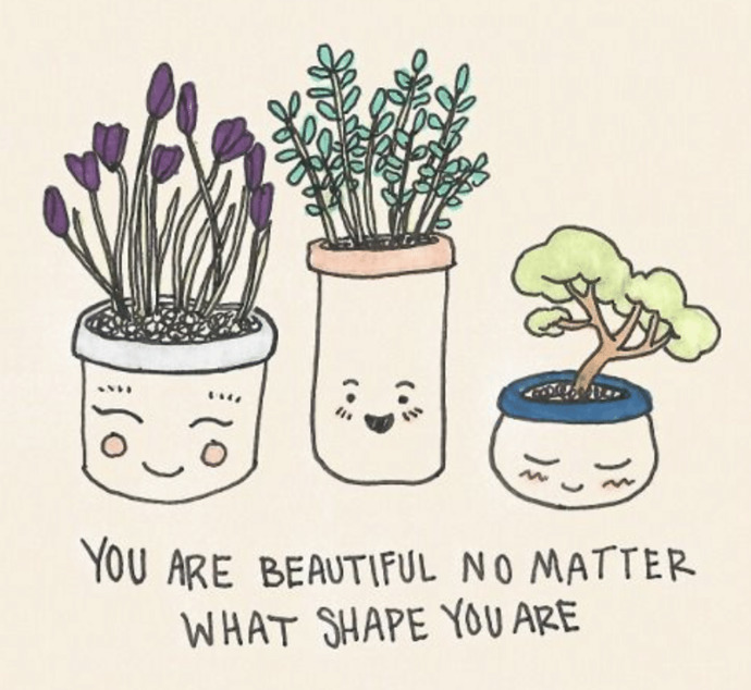 What do you think about this quote 🤔: you are beautiful no matter what shape you are?