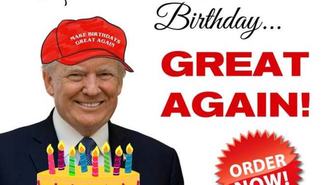 Trump Jr wants you to sign a birthday card for his dear old dad. But if you want to sign - you must give him money. Did you sign the card?