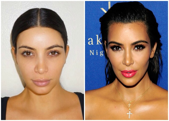 Does Kim K have a gorgeous face? 10/10?