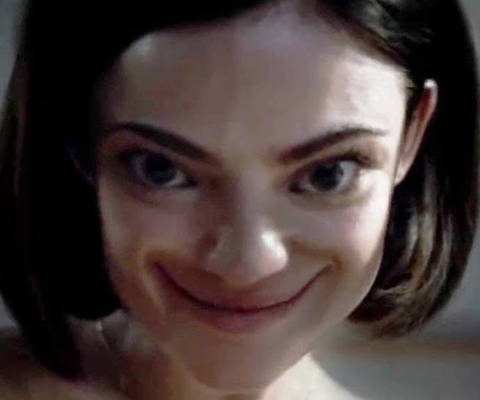 The "Truth or Dare" evil grin