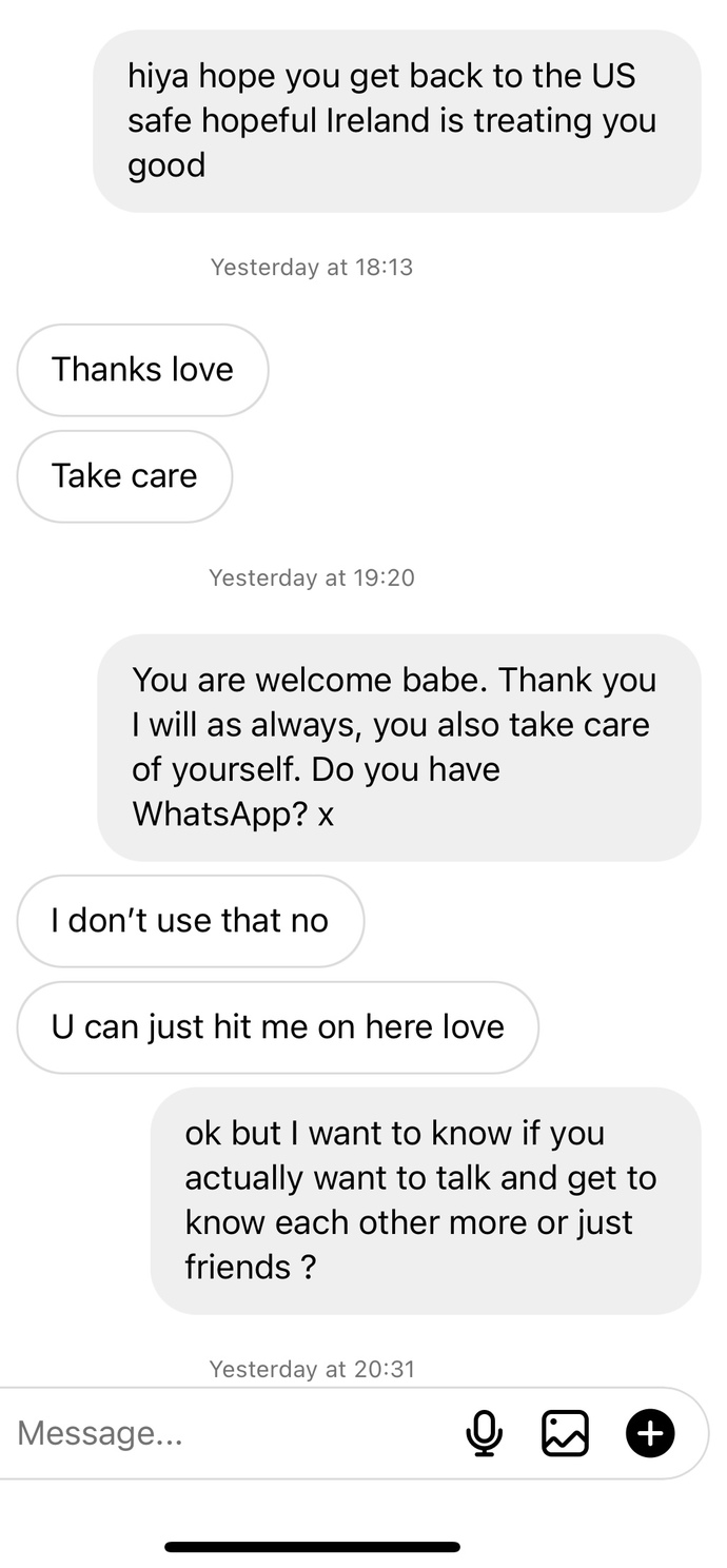 Does it seem like he is politely rejecting me and isn’t interested?