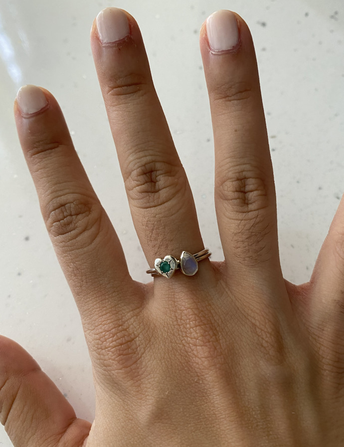 What type of gemstone earrings would suit these?