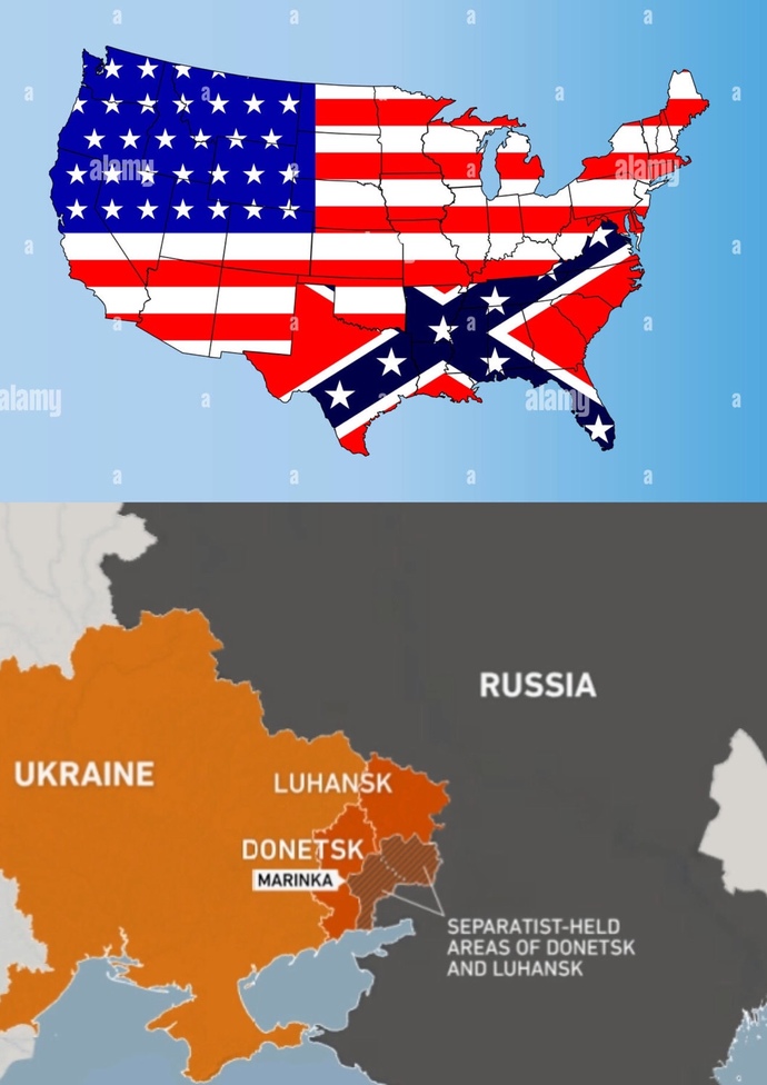 Do you think Russia support The Confederate States of America just like how the US supports Ukraine?