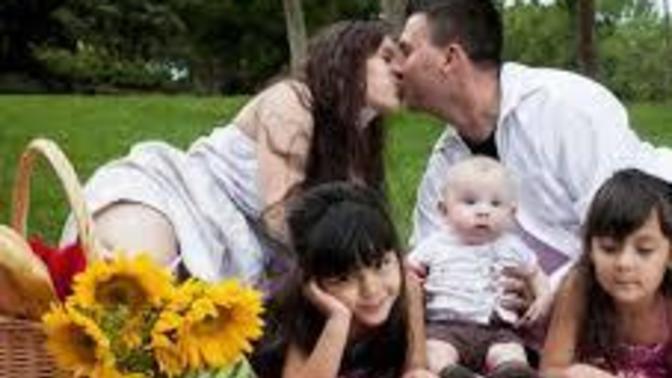 Why does my boyfriend want to make a point of showing affection in front of my kids who aren't his?