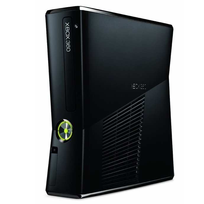 Xbox 360 "Slim" - note the very different case design