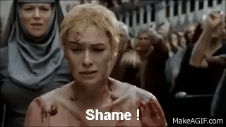 Shame! Shame! Shame! Shame! Shame! Shame!