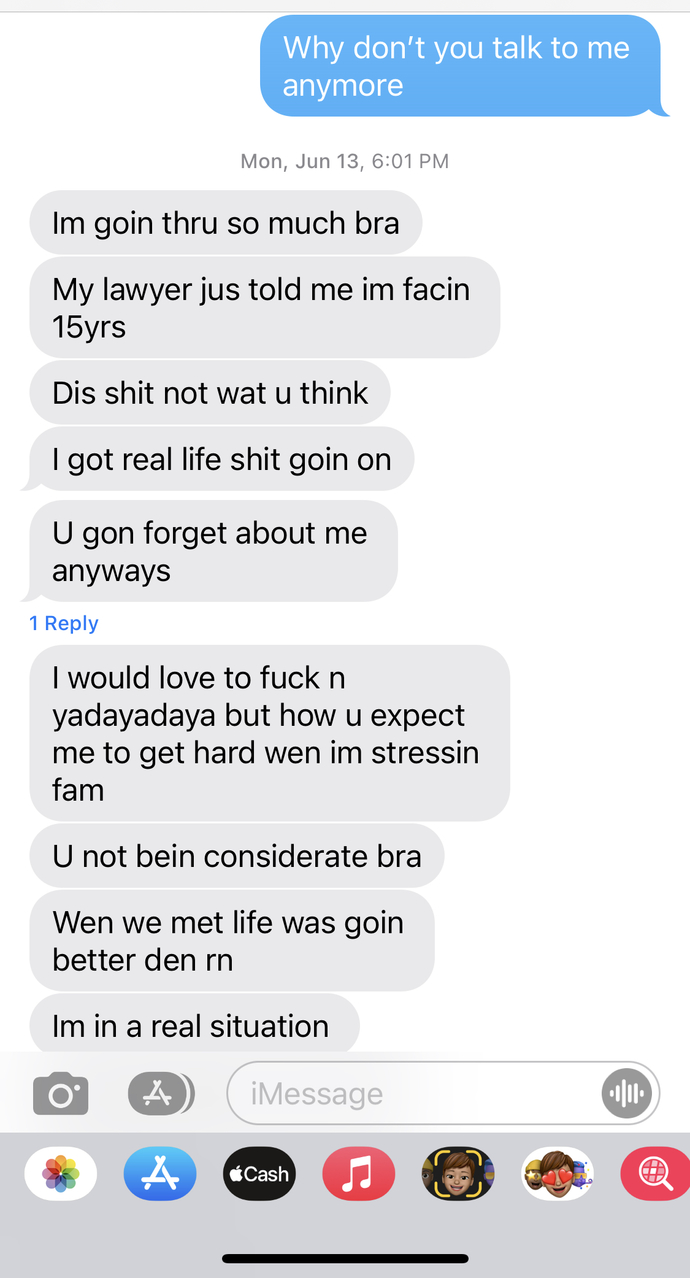 Every time I ask him a question like this , he just says a whole bunch of random stuff he’s going through?