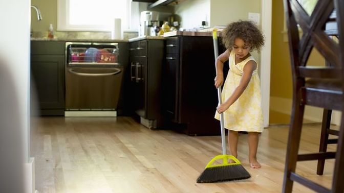 How often do you sweep things up with a broom?