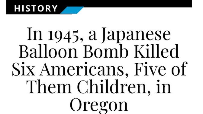 Who knew the Japanese actually sent live bombs to American soil?