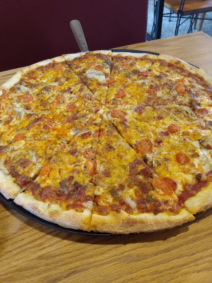 Cheeseburger pizza!