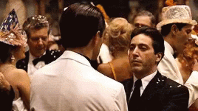 How would you feel if the Godfather gave you the 'kiss of death'?