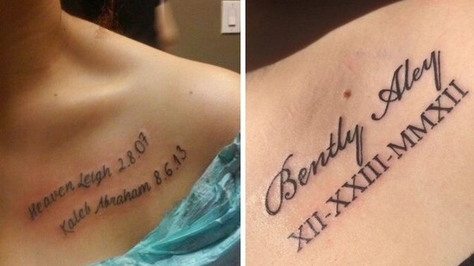 Would you get a tattoo of your child's name? Why or why not?