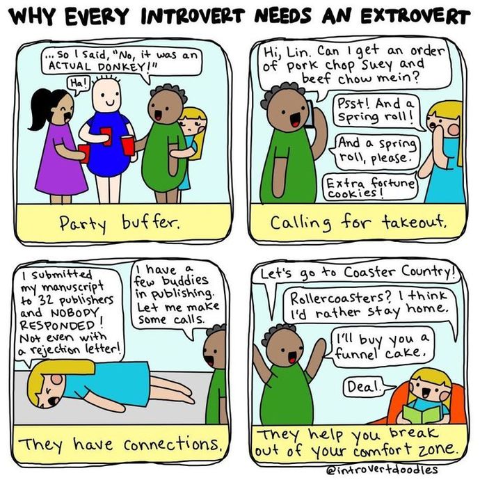 Why do introverts like extroverts?