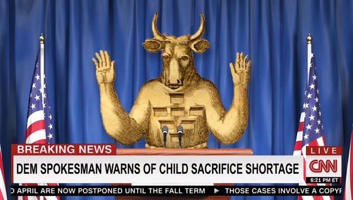 How do you feel that we have a child sacrifice shortage from overturning Row V Wade?