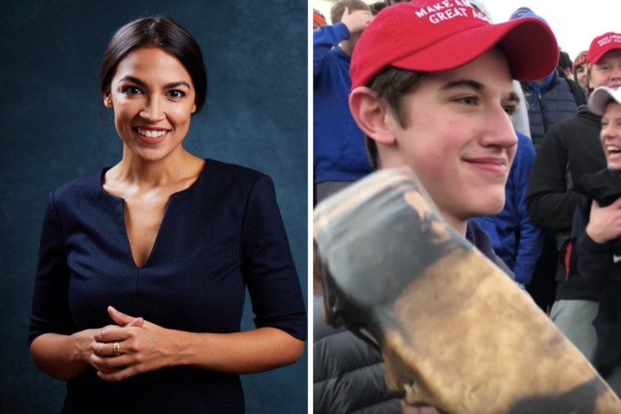 Alexandria Ocasio-Cortez vs Nick Sandmann. Who would win?