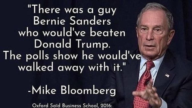 Do you agree with Bloomberg that Sanders would have beaten Trump?