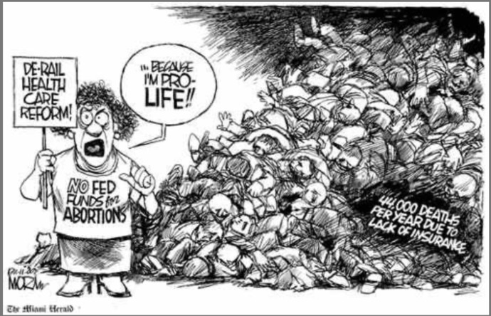 Which of these do you you think best highlights the hypocrisy of the so called pro life crowd?