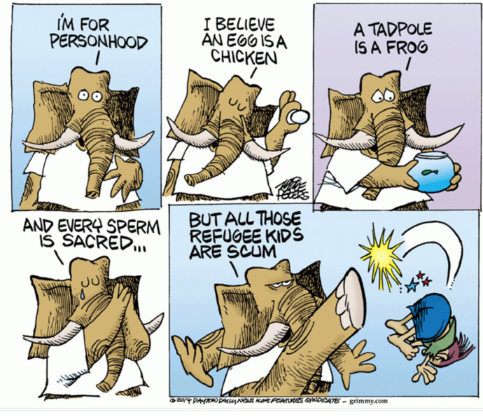 Which of these do you you think best highlights the hypocrisy of the so called pro life crowd?