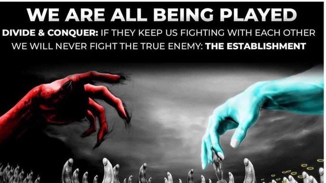 Have people realized that Left vs Right is just a ploy by the higher echelon to divide people as a whole?