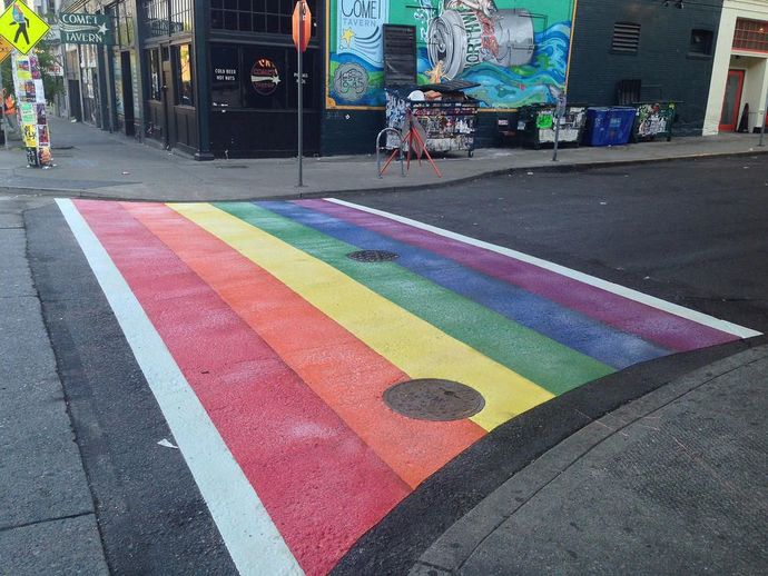 Rainbow Crosswalk in Seattle