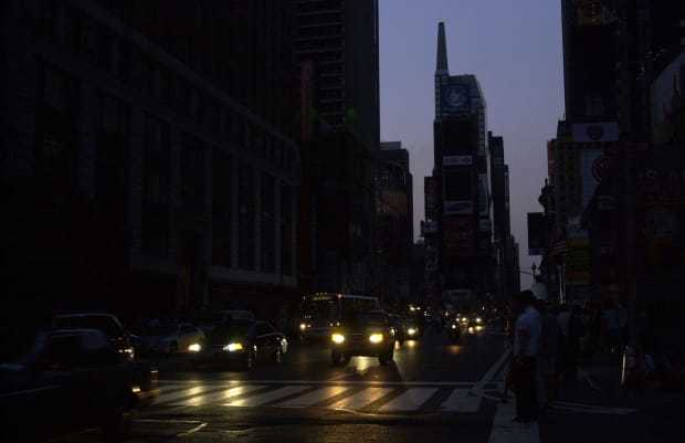 Times Square during the blackout.