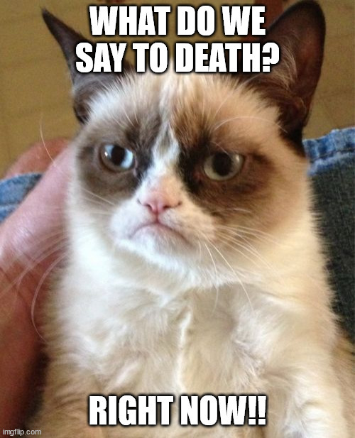 What do we say to death?